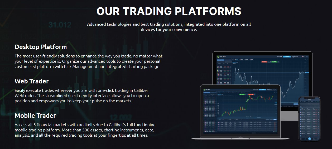 Calliber.io Trading platforms